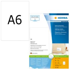 HERMA adres etiketten Premium A6 weiß 105x148 mm 800St.