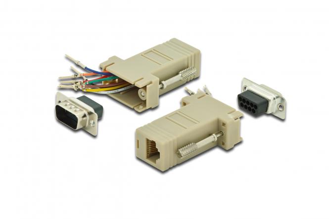 DIGITUS RS 232 Adapter, DB9, RJ45, modulair DB9 M, RJ45 F