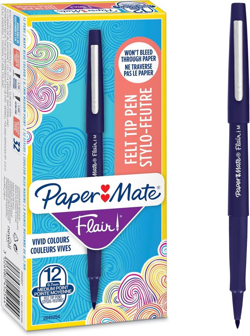 PAPER MATE Faserschreiber Flair M 12er Schachtel Navy blue