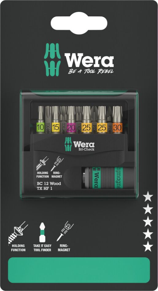 Wera Bit-Check 12 Wood TORX HF 1 SB