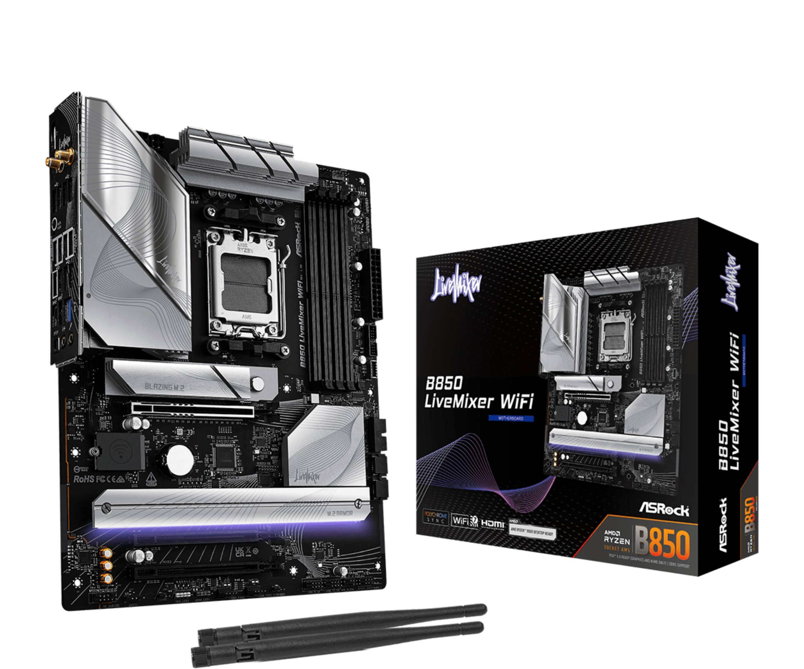 ASRock B850 LiveMixer WiFi AM5 ATX HDMI/DP DDR5