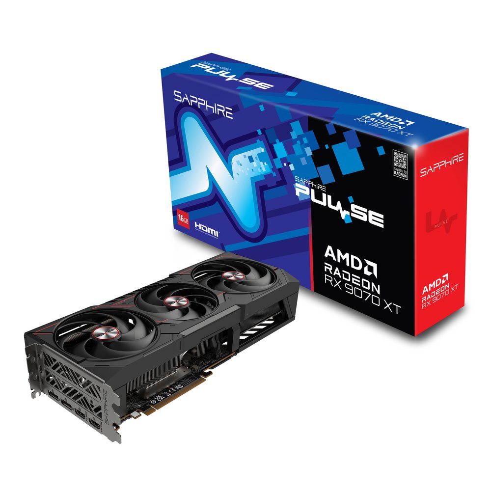 Sapphire Radeon RX9070XT Pulse Gaming 16GB GDDR6 HDMI 2x DP