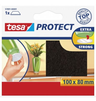 tesa Protect Filzgleiter rechteckig 100 x 80mm bruin