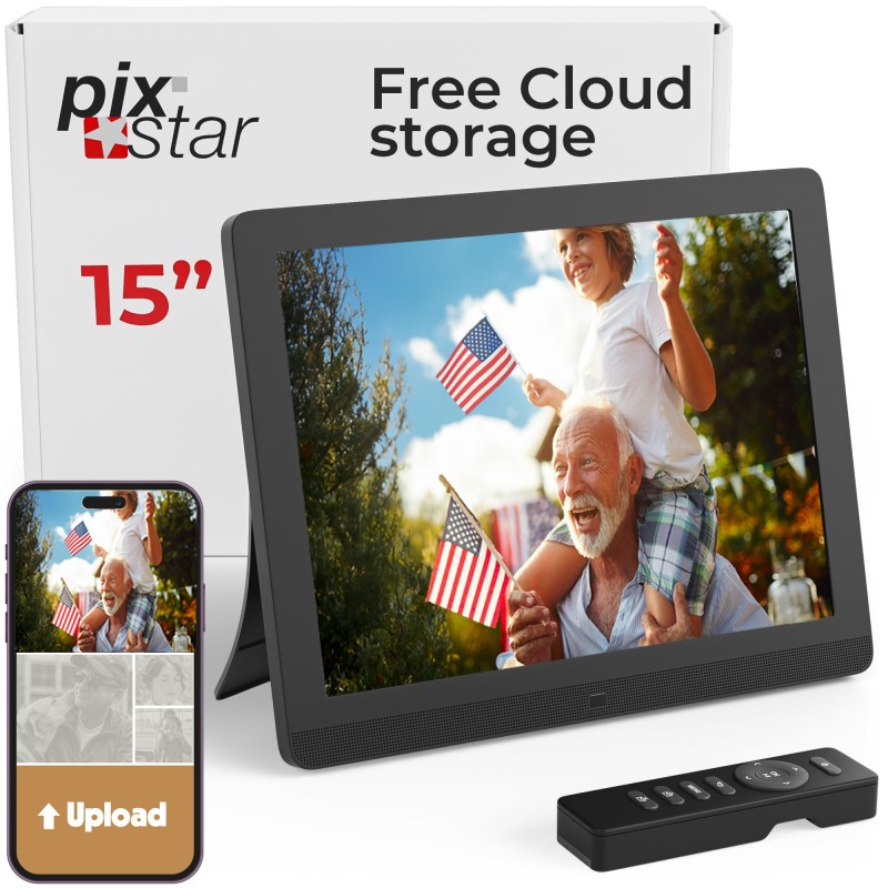 Pix-Star Digitaler fotolijsten 15 /1xUSB/zwart