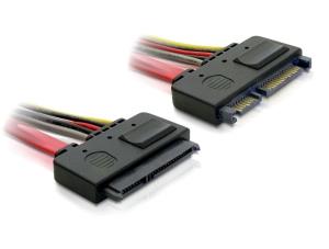 DELOCK SATA-Verl. SATA 22pin -> SATA 22pin St/Bu 0.20m rood
