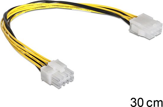 DELOCK Stroomkabel 8pin EPS -> 8pin EPS St/Bu 0.30m
