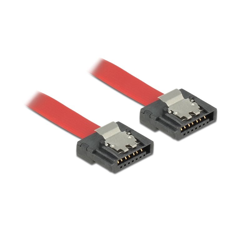 DELOCK SATA-Kabel SATA III -> SATA St/St 0.3m FLEXI rood