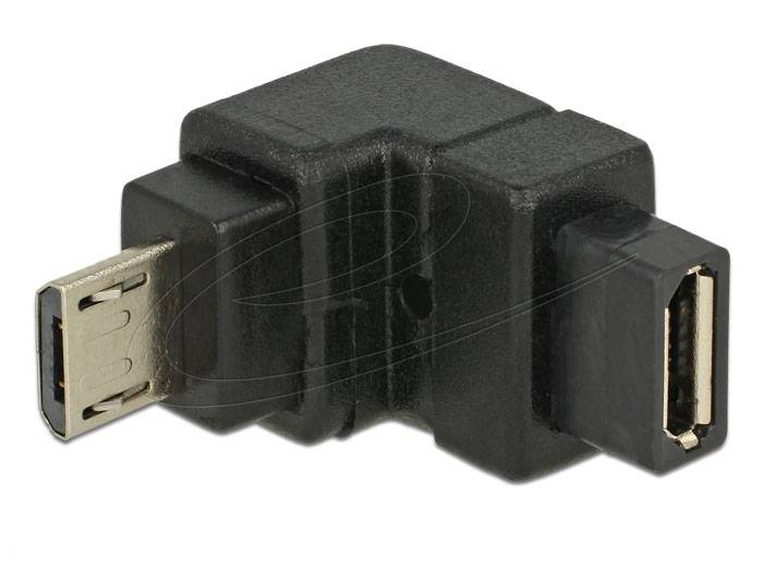 DELOCK USB Adapter micro B -> micro B St/Bu 90° unten