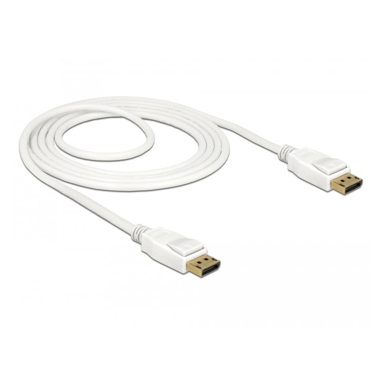 DELOCK Kabel DP 1.2 -> DP St/St 1.5m weiß 4K 60Hz