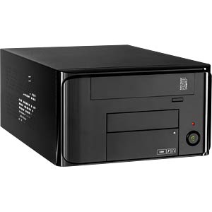 Inter-Tech Behuizing Mini ITX MI-008 black 2X USB3.0,138x220x340mm