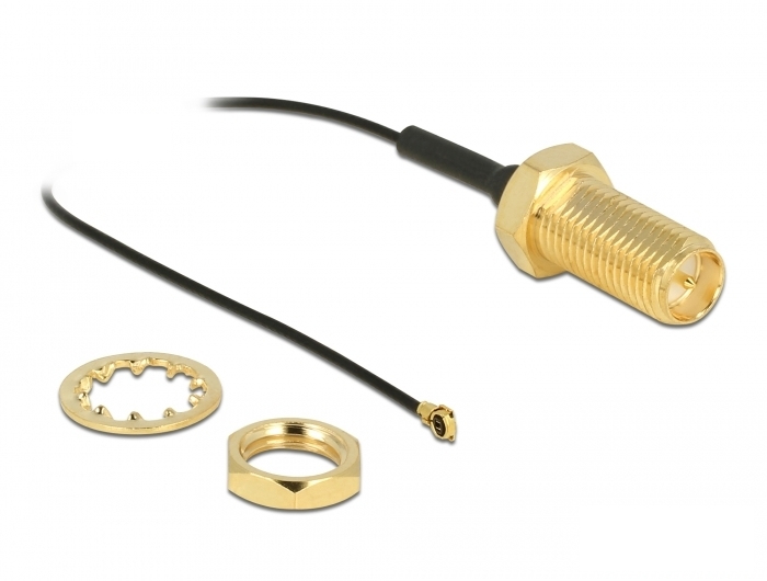 DELOCK Antennekabel RP-SMA Bu Einbau > MHF 4 St 0.81