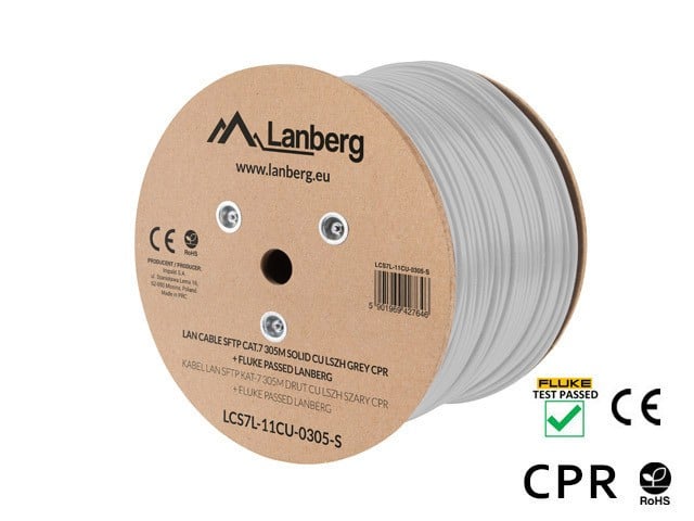 Lanberg installatiekabel Cat. 7 SFTP 305m LSZH koper grijs