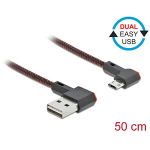 DELOCK Easy USB 2.0 Kabel Type-A zu Type Micro-B 50 cm rechts