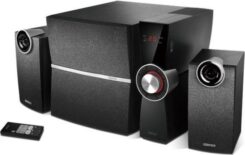 C2XD 2.1 multimedia audio luidsprekersysteem met externe versterker en optische ingang