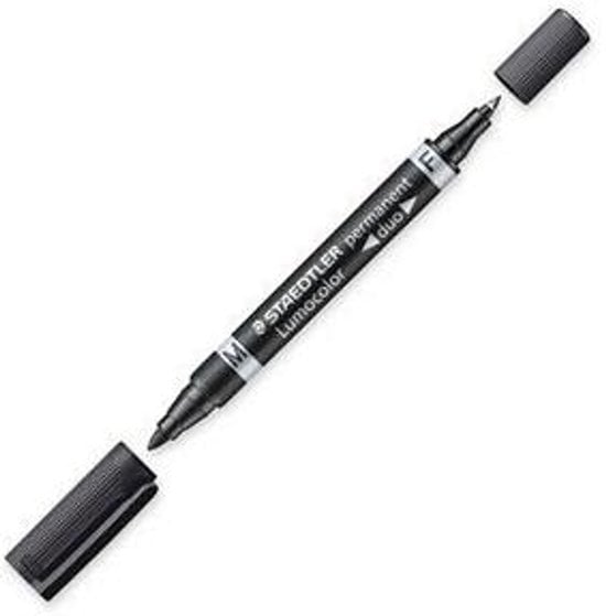STAEDTLER Zweispitzmarker Lumocolor perm zwart 10 stuks
