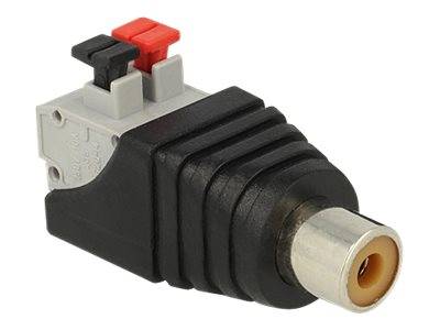 DELOCK Adapter Terminalblock 2Pin -> Cinch verloop stekker Drucktaste