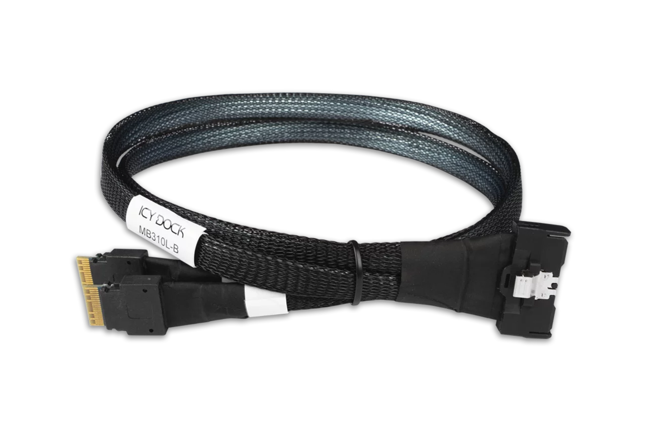 IcyDock Kabel MCIO 8i SFF-TA-1016 to 2x SlimSAS 4i 0,5Meter