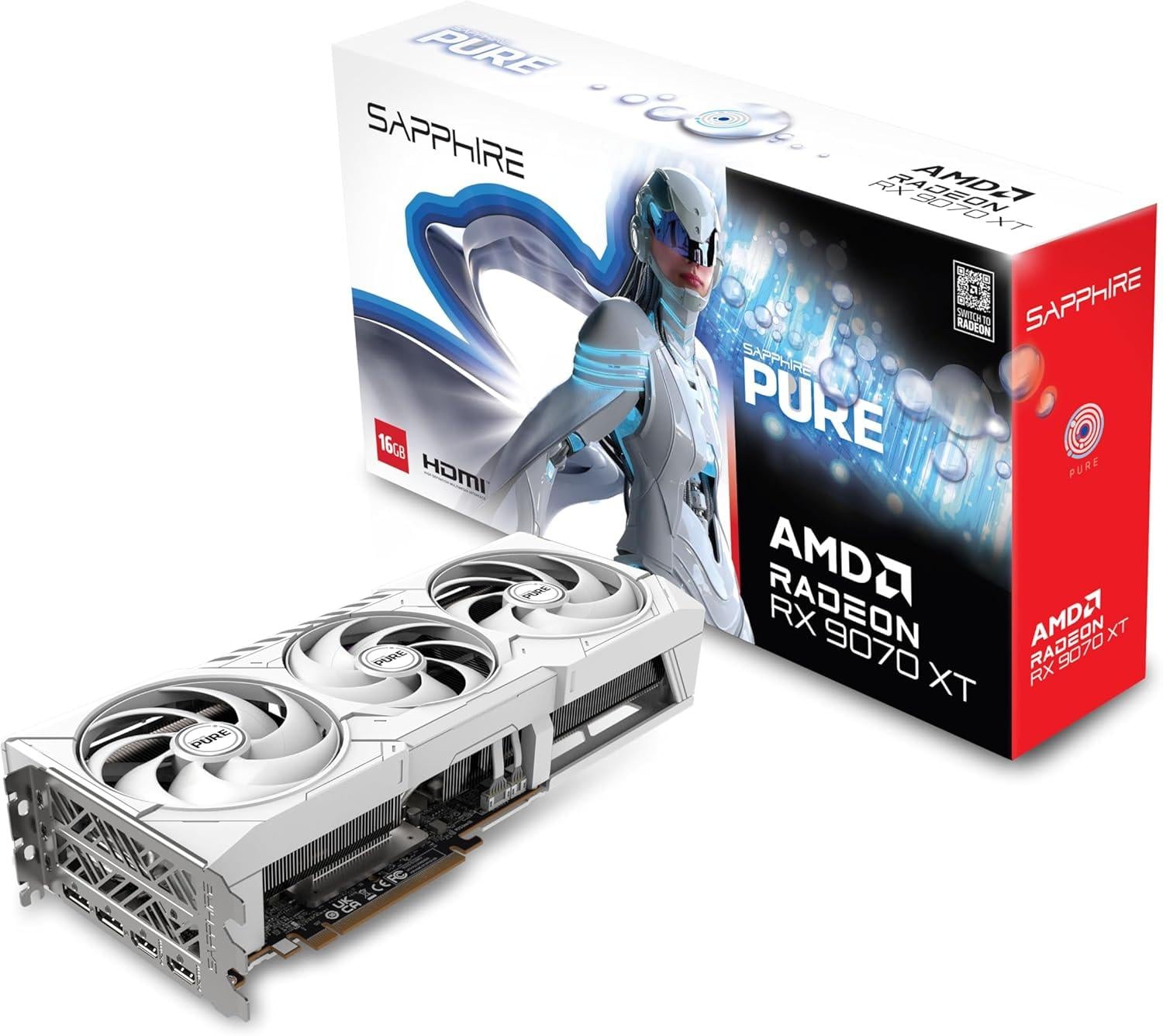 Sapphire Radeon RX9070XT Pure Gaming OC 16GB GDDR6 HDMI 2xD