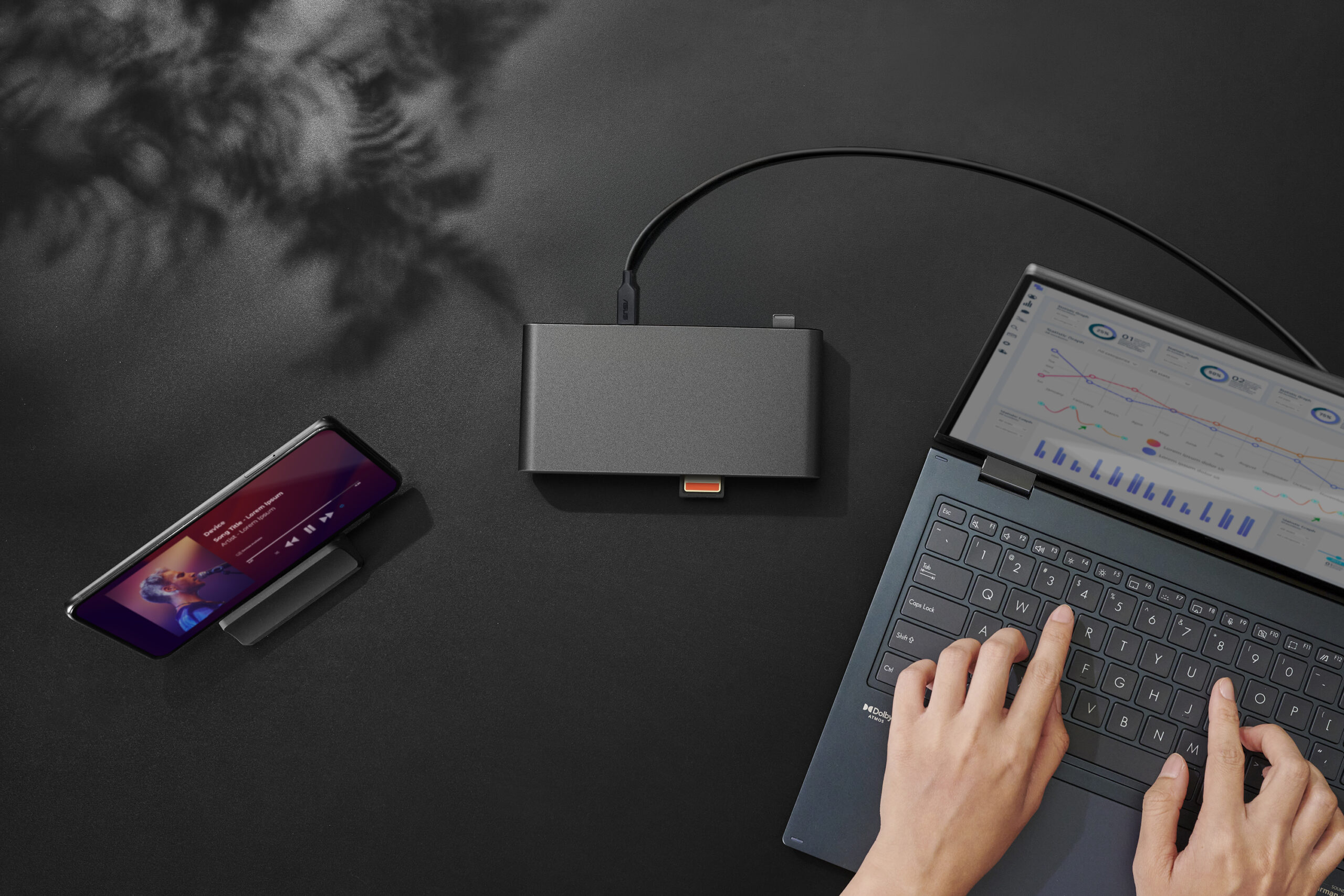 ASUS Triple Display USB-C Dock Duo DC301 Bedraad Zwart - Afbeelding 14