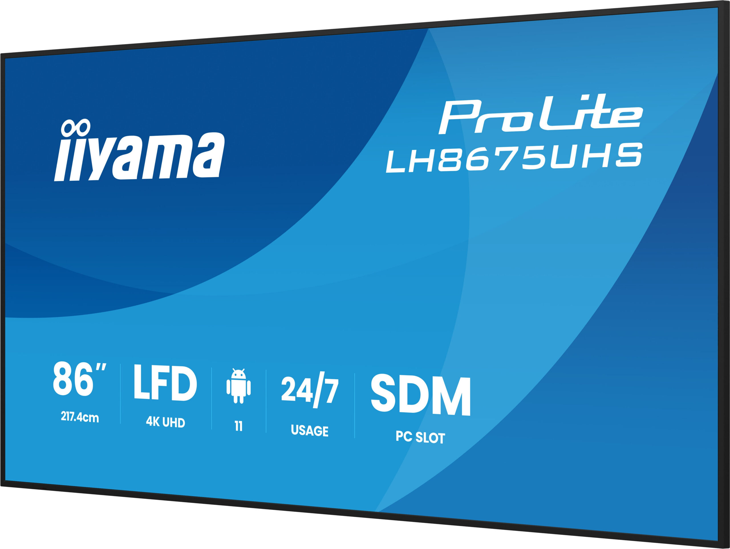 iiyama LH8675UHS-B2AG beeldkrant Digitale signage flatscreen 2,17 m (85.6") LCD Wifi 500 cd/m² 4K Ultra HD Zwart Type processor Android 11 24/7 - Afbeelding 8