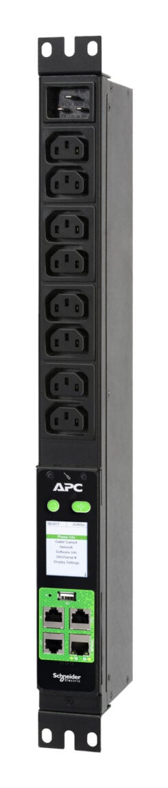 APC Easy PDU EPDU2016M - Metered, 1U, 16A, 230V, (8x)C13, C20 stekker