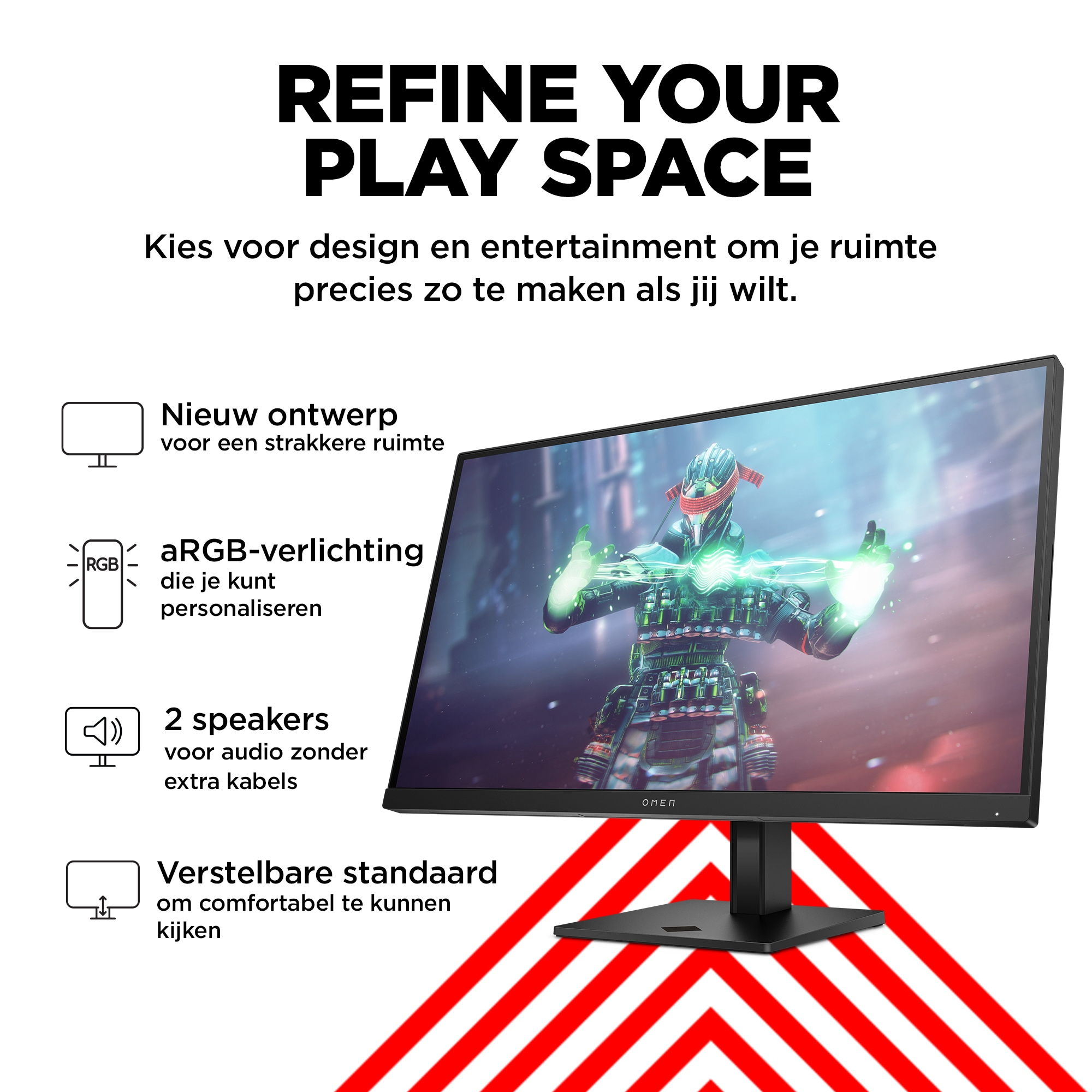 OMEN by HP 27 inch UHD 144 Hz gamingmonitor - OMEN 27k - Afbeelding 15