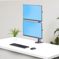 StarTech.com Monitorstandaard voor Twee Verticaal Gestapelde Schermen, Dual 49", Max 32kg, C-Klem, Quick-Release VESA Systeem, Widescreen 16:9/Ultrawide 32:9 display, TAA - Afbeelding 10