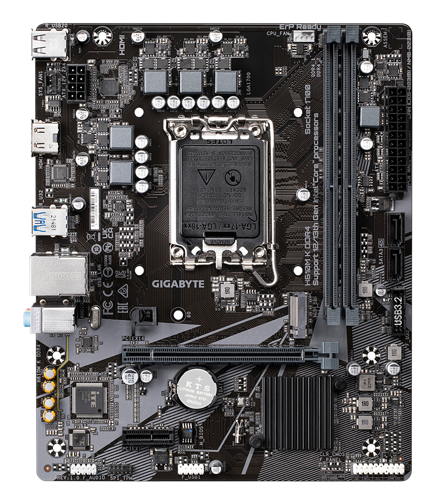 GIGABYTE H610M K DDR4 moederbord Intel H610 Express LGA 1700 micro ATX - Afbeelding 3