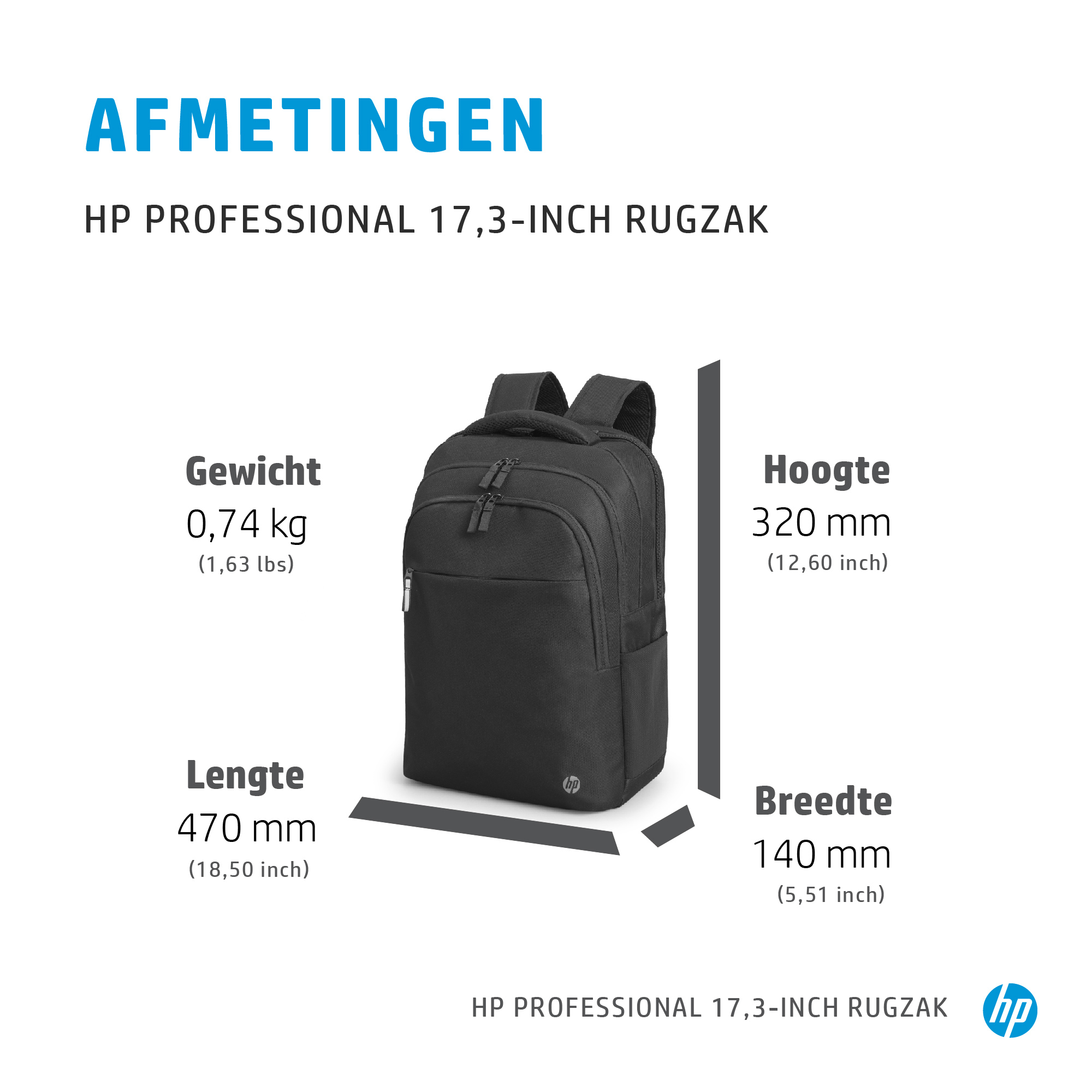 HP Professional 17,3-inch rugzak - Afbeelding 5