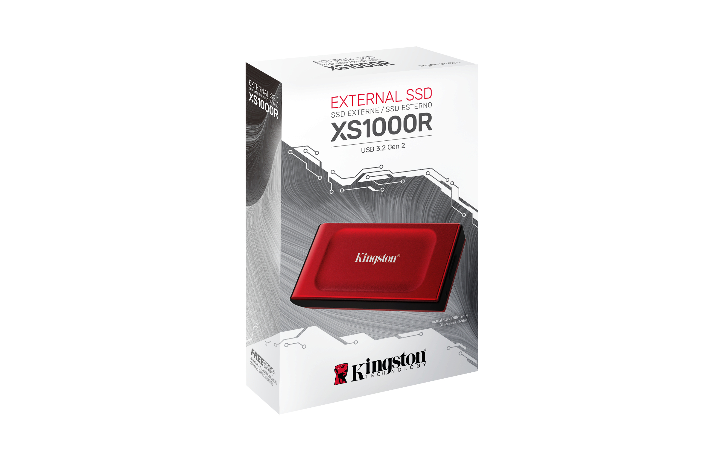 Kingston Technology 2TB XS1000 Red External USB 3.2 Gen 2 Draagbare Solid State Drive - Afbeelding 6