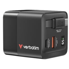 Verbatim GaN Charger 65W Universeel Zwart AC Snel opladen Binnen - Afbeelding 2