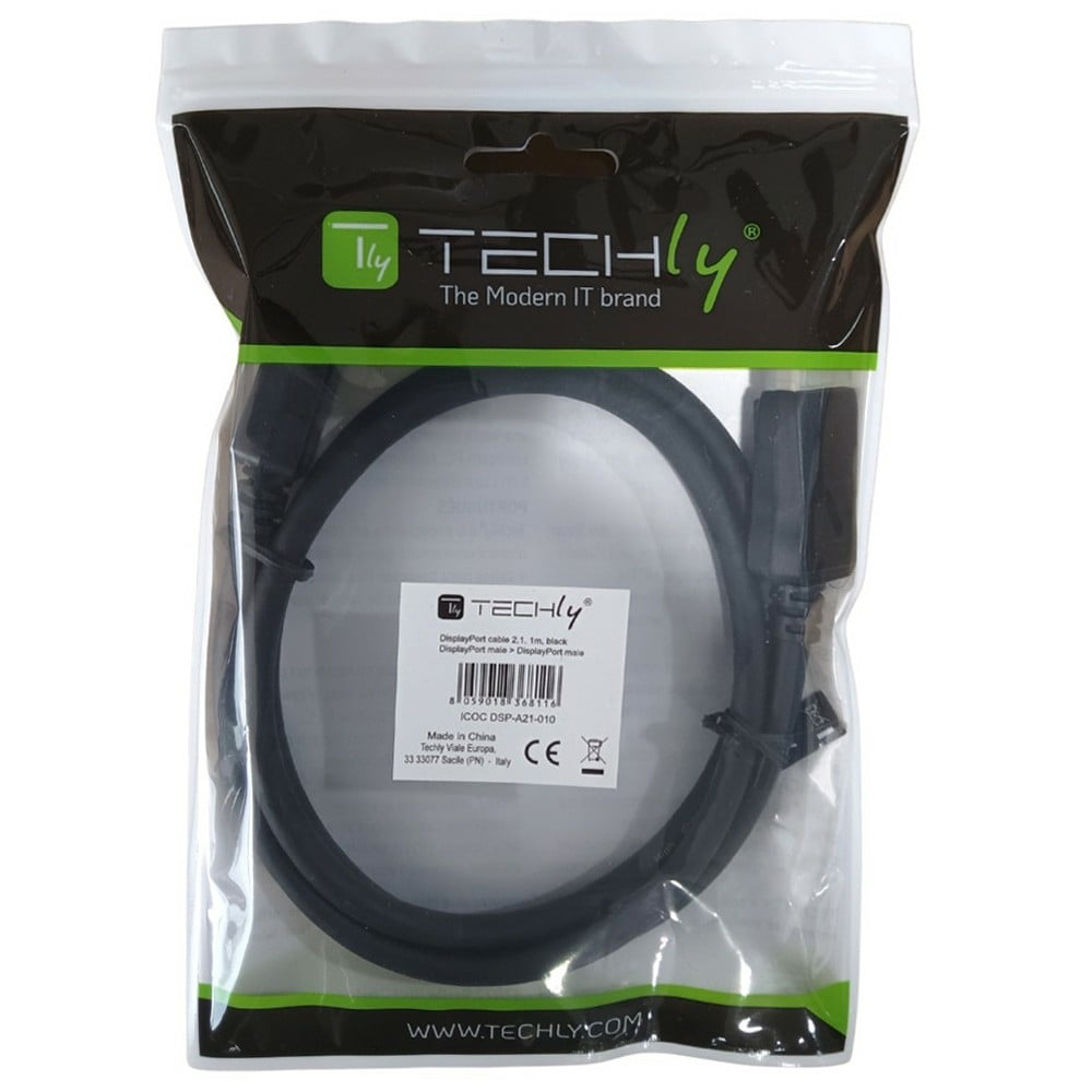 Techly ICOC-DSP-A21-010 DisplayPort kabel 1 m Zwart - Afbeelding 3