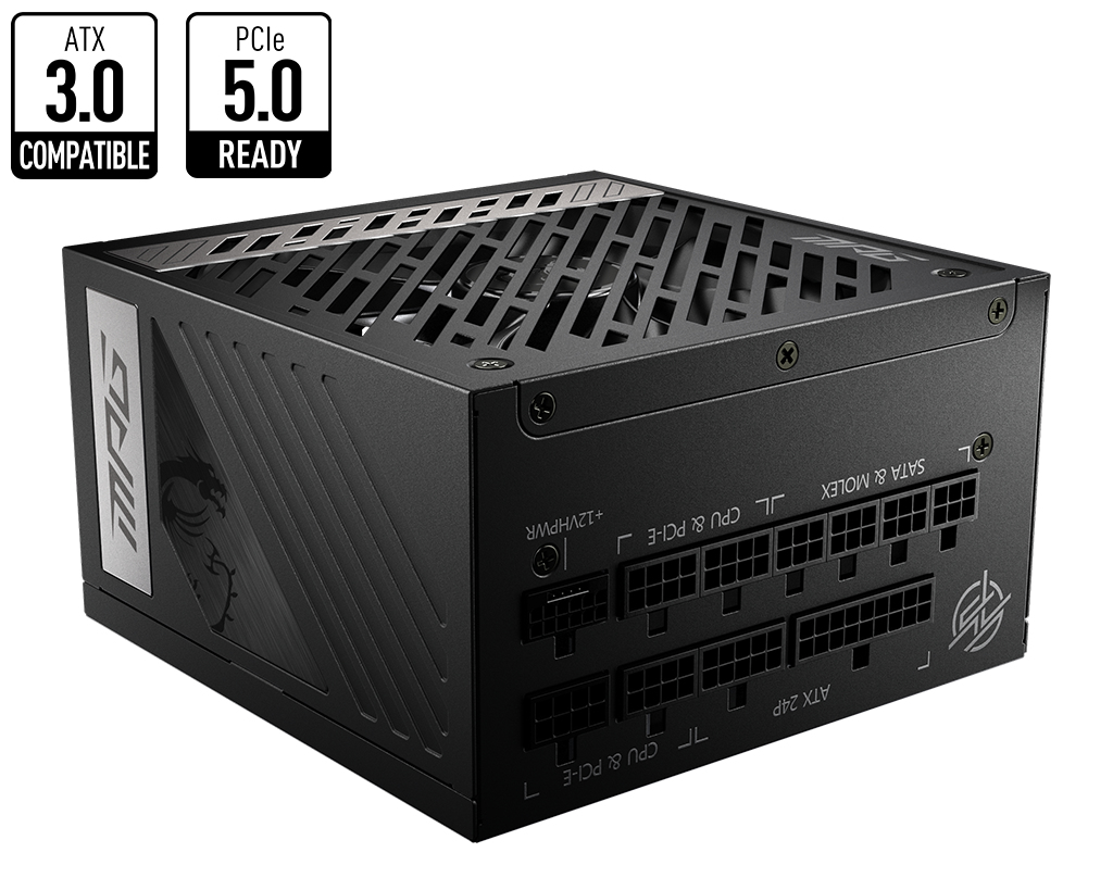 MSI MPG A850G PCIE5 power supply unit 850 W 24-pin ATX ATX Zwart - Afbeelding 2