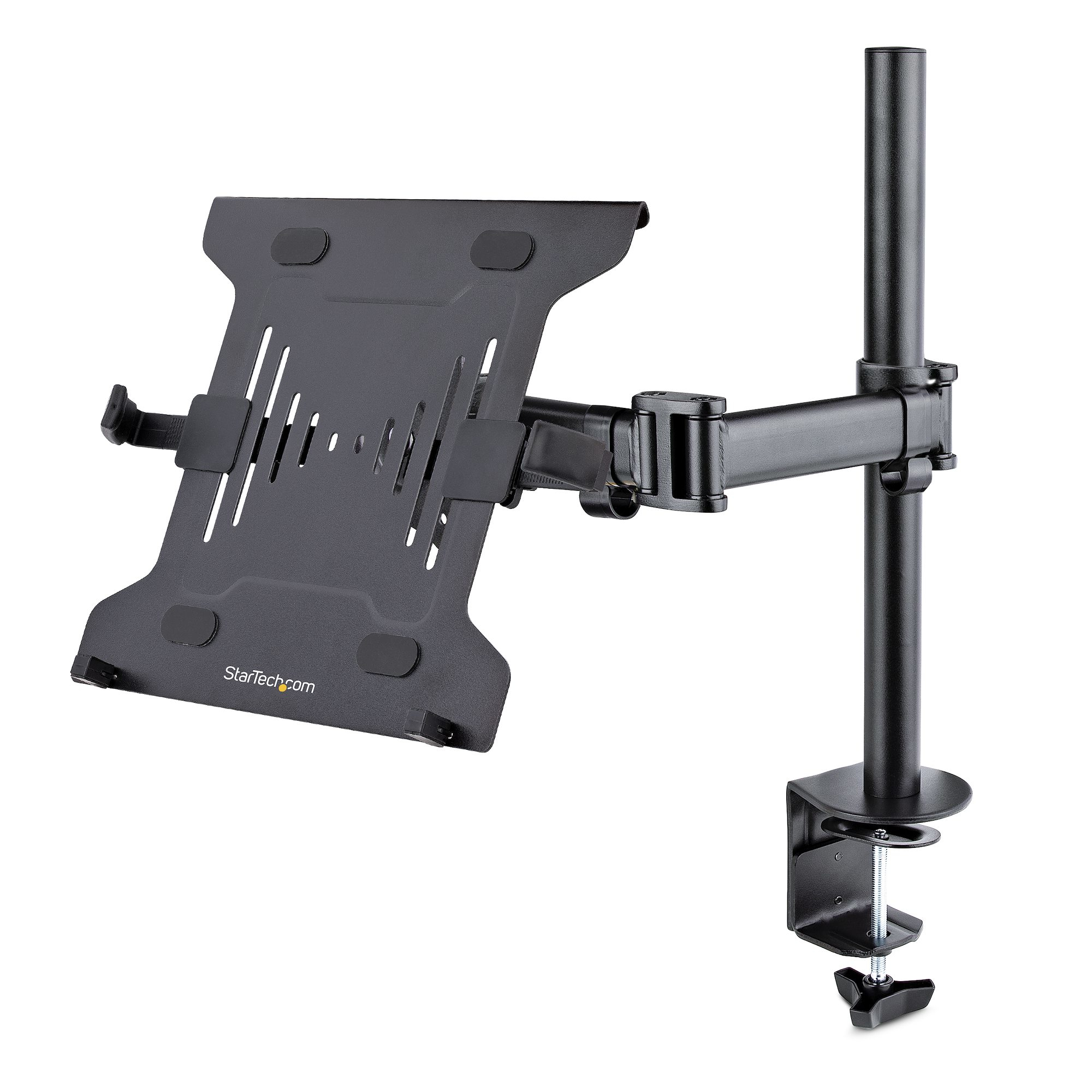 StarTech.com Laptop Bureausteun, Monitor en Laptop Beugel, Schermen tot 34in (8kg) & Laptops (4.5kg), Gearticuleerde VESA Laptopsteun, Bureauklem/Doorvoertule