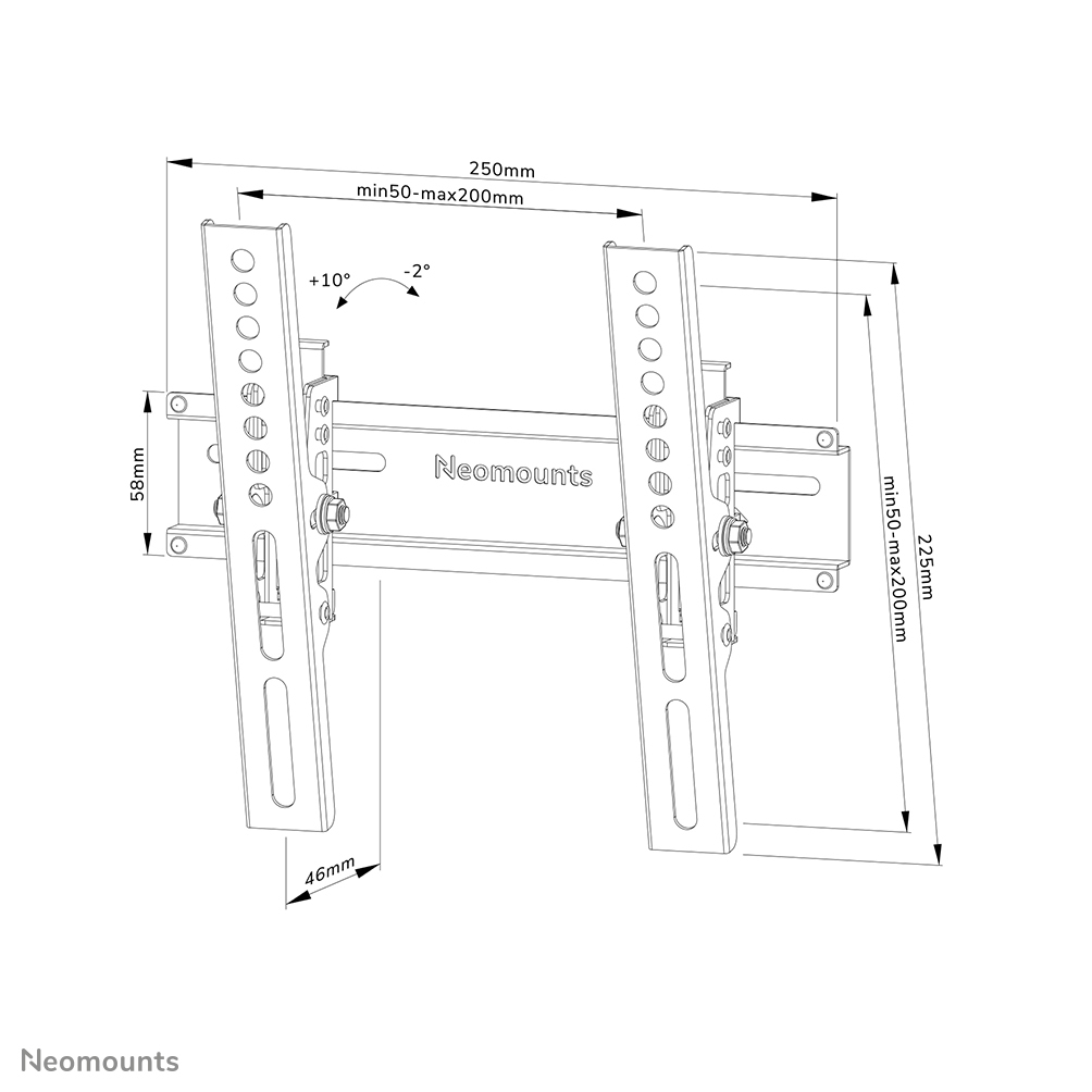Neomounts WL35-350BL12 TV-beugel wand 24-55" - kantelbaar - vergrendelbaar - Easy Install - Afbeelding 17