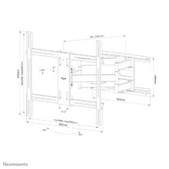 Neomounts WL40S-950BL18 Heavy duty muurbeugel 55-110" - full motion - Afbeelding 21