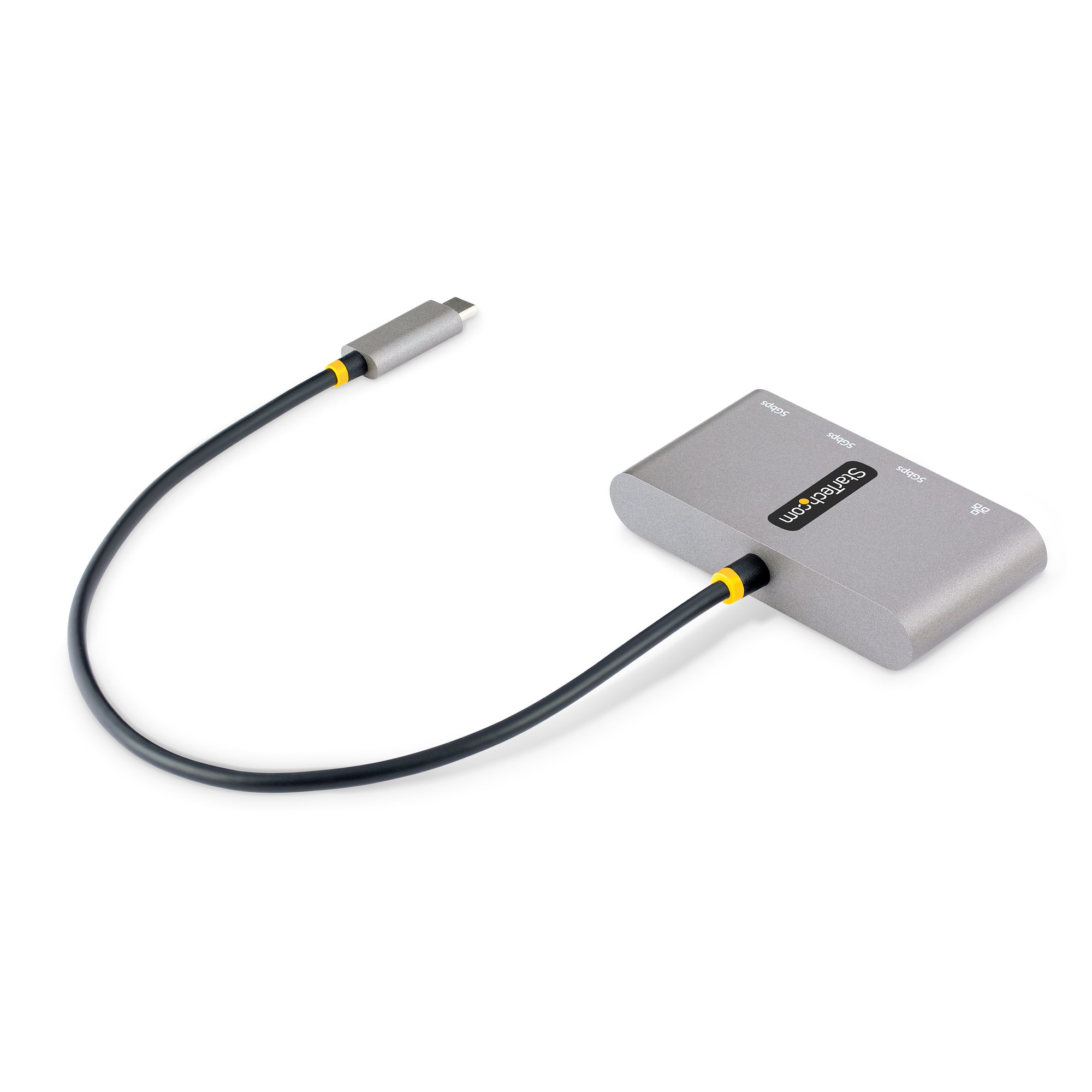 StarTech.com 3-Port USB-C Hub met Ethernet, 3x USB-A, Gigabit Ethernet, USB 3.0 5Gbps, Bus-Powered Laptop USB hub, 30cm USB Type-C Host Kabel, GbE, Compacte USB-C naar USB-A Hub - Afbeelding 3