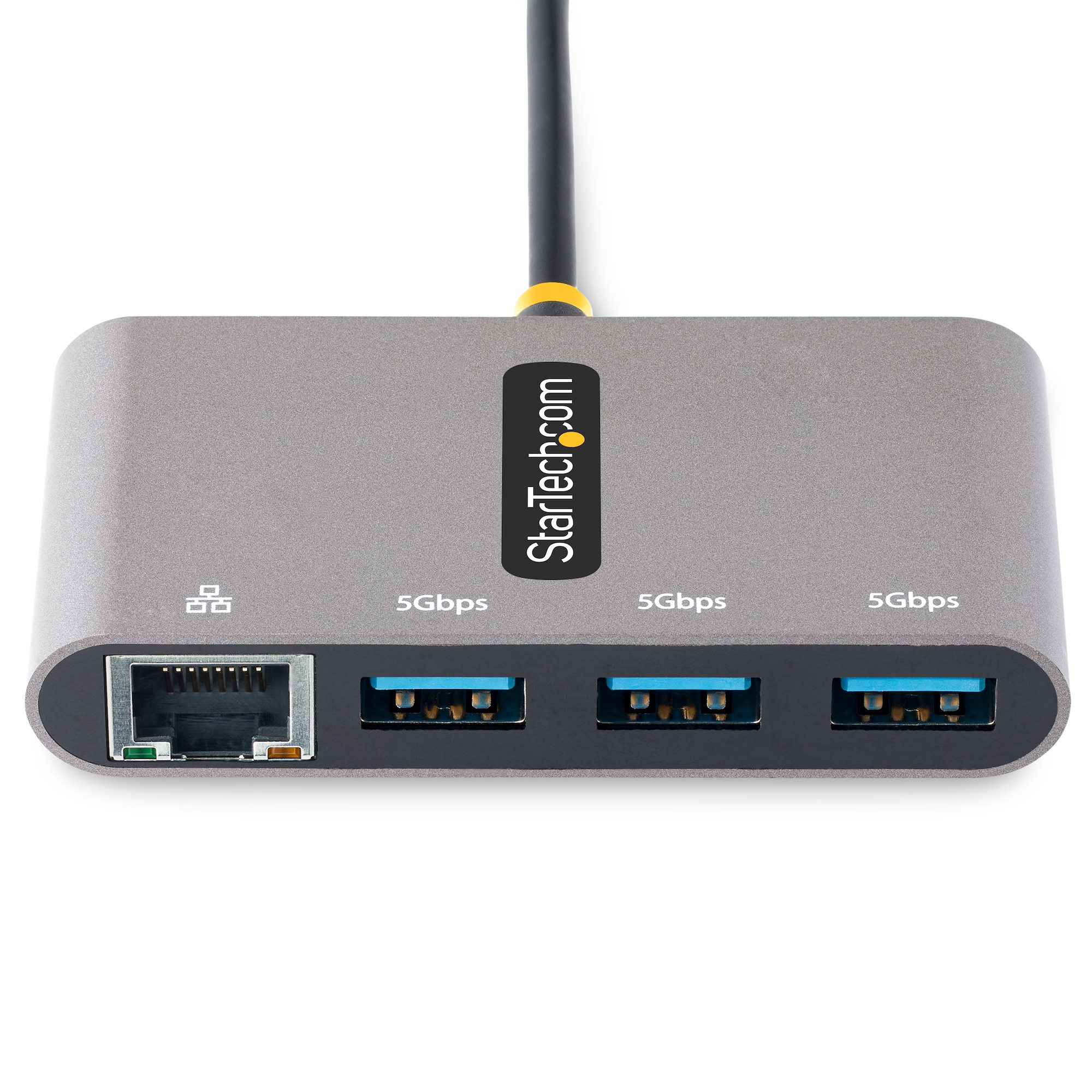 StarTech.com 3-Port USB-C Hub met Ethernet, 3x USB-A, Gigabit Ethernet, USB 3.0 5Gbps, Bus-Powered Laptop USB hub, 30cm USB Type-C Host Kabel, GbE, Compacte USB-C naar USB-A Hub - Afbeelding 4