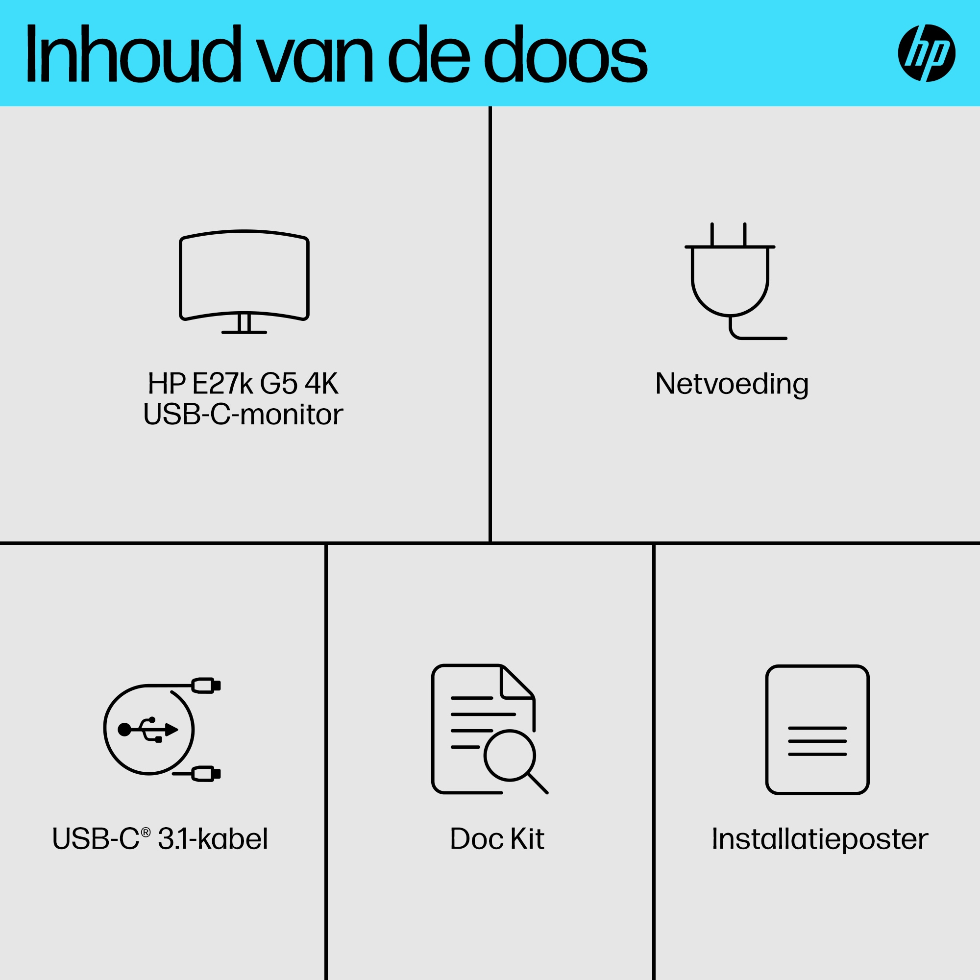 HP E-Series E27k G5 4K USB C-monitor - Afbeelding 10