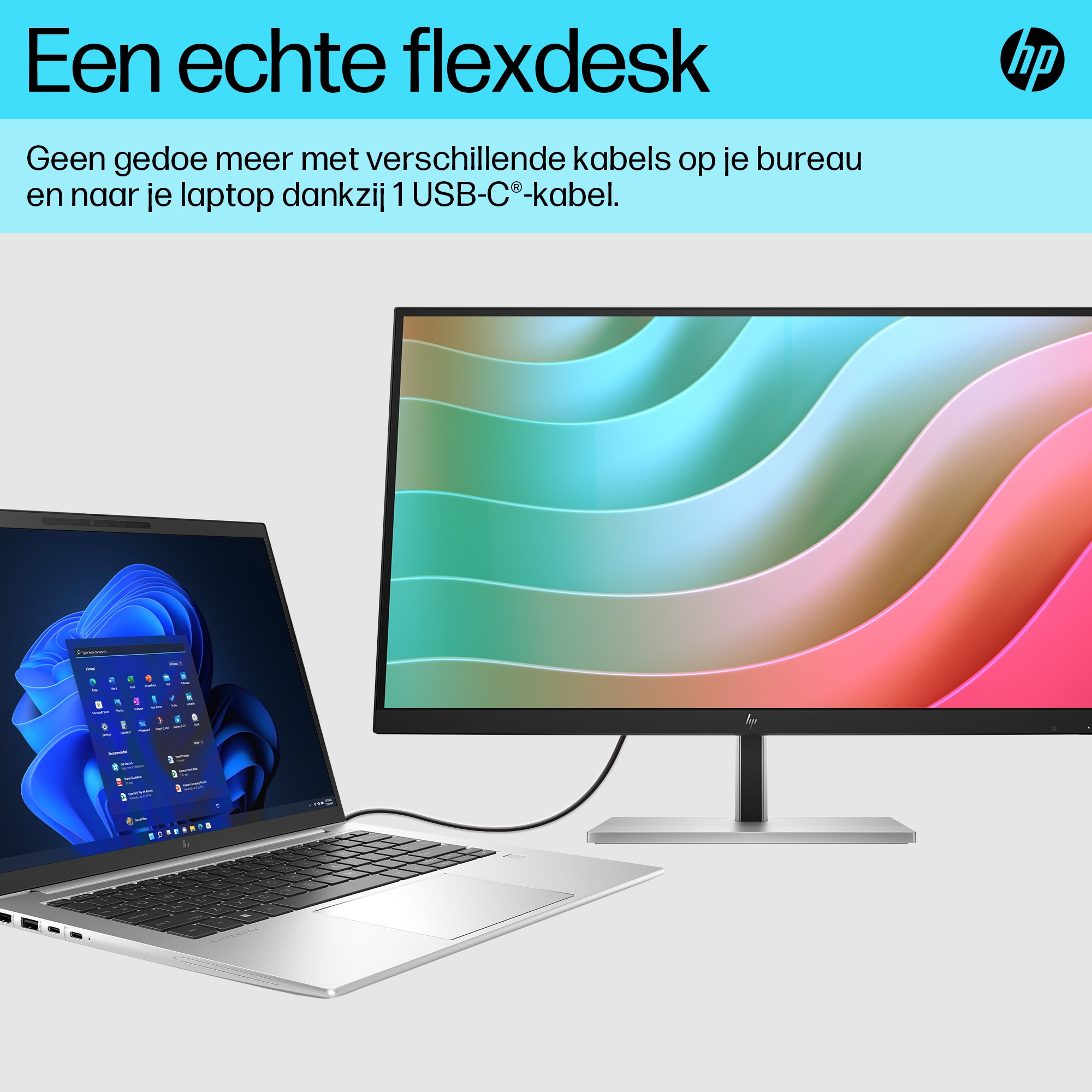 HP E-Series E27k G5 4K USB C-monitor - Afbeelding 11