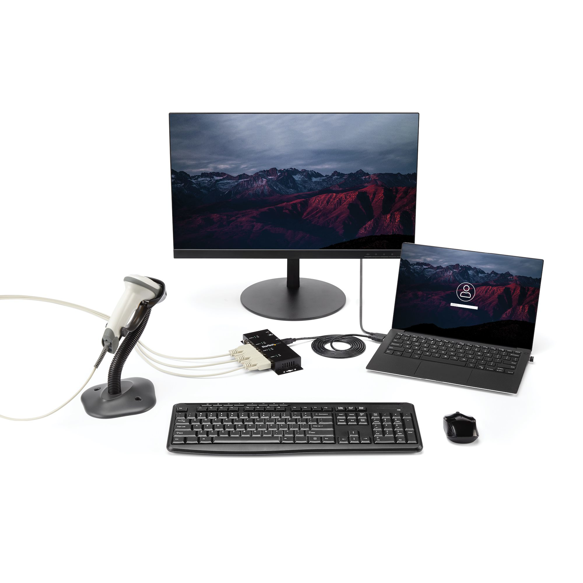 StarTech.com 4-poort USB naar DB9 RS232 Seriële Adapter Hub – Industrieel DIN-rail en Wandmontage - Afbeelding 5