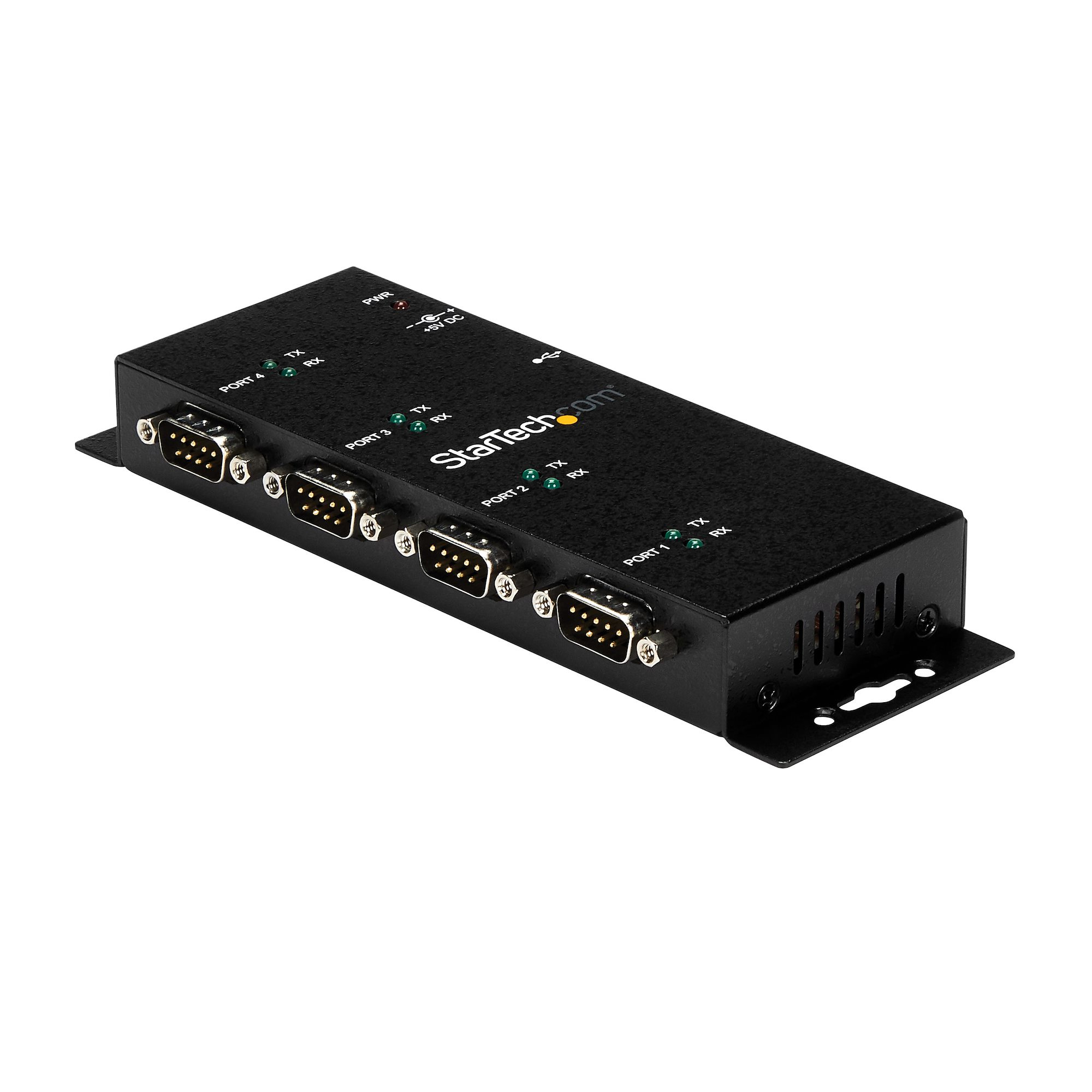 StarTech.com 4-poort USB naar DB9 RS232 Seriële Adapter Hub – Industrieel DIN-rail en Wandmontage - Afbeelding 3