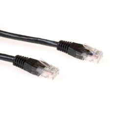 ACT Zwarte 20 meter U/UTP CAT6A patchkabels met RJ45 connectoren