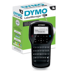 DYMO LabelManager 280-labelmaker | Oplaadbare, draagbare labelprinter met AZERTY-toetsenbord | Inclusief zwart-wit D1-labeltape (12 mm) | Voor thuis en op kantoor