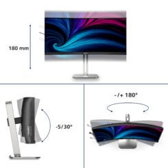 Philips 5000 series 34B2U5600C/00 computer monitor 86,4 cm (34") 3440 x 1440 Pixels Dual QHD LCD Grijs - Afbeelding 6