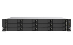 QNAP TS-1273AU-RP-8G data-opslag-server NAS Rack (2U) Ryzen Embedded V1500B 8 GB DDR4 0 TB QNAP QTS Aluminium, Zwart