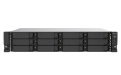 QNAP TS-1273AU-RP-8G data-opslag-server NAS Rack (2U) Ryzen Embedded V1500B 8 GB DDR4 0 TB QNAP QTS Aluminium, Zwart