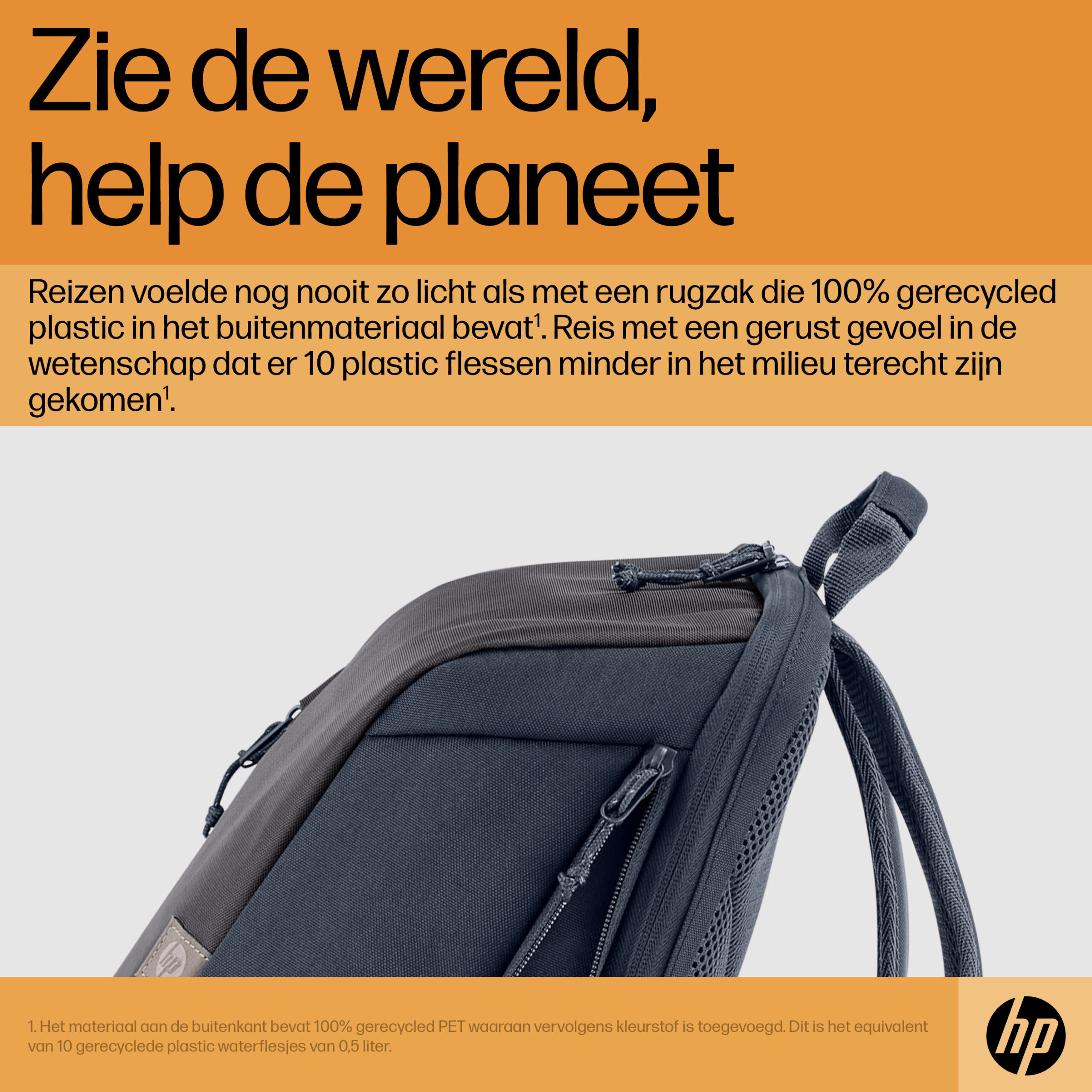 HP Travel 15,6 Laptop Backpack, 18 liter, Iron Grey - Afbeelding 8