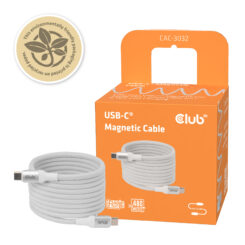 CLUB3D CLUB 3D USB-C Magnetic-Coil kabel Wit