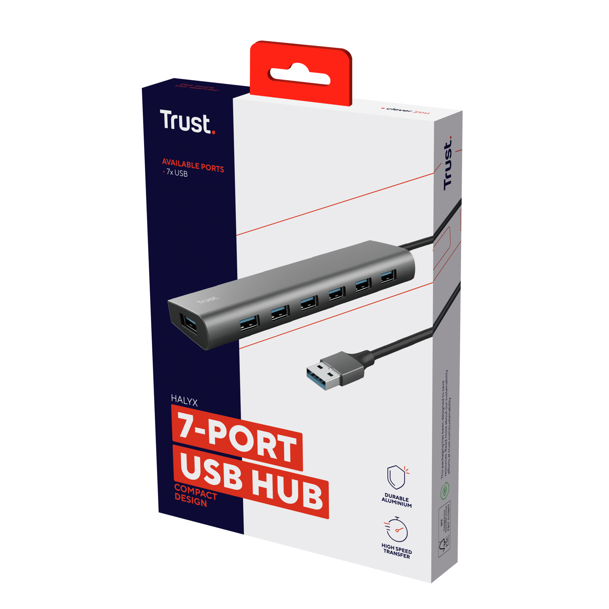 Trust Halyx USB 3.2 Gen 1 (3.1 Gen 1) Type-A 5000 Mbit/s Zilver - Afbeelding 9